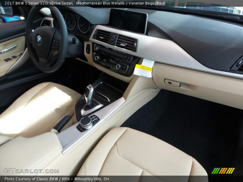 Mediterranean Blue Metallic / Venetian Beige/Black 2017 BMW 3 Series 320i xDrive Sedan