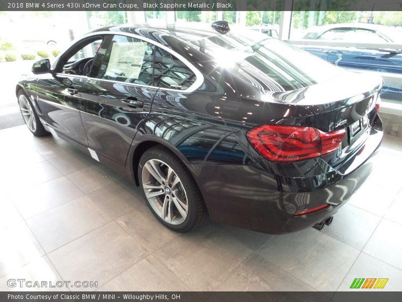 Black Sapphire Metallic / Black 2018 BMW 4 Series 430i xDrive Gran Coupe