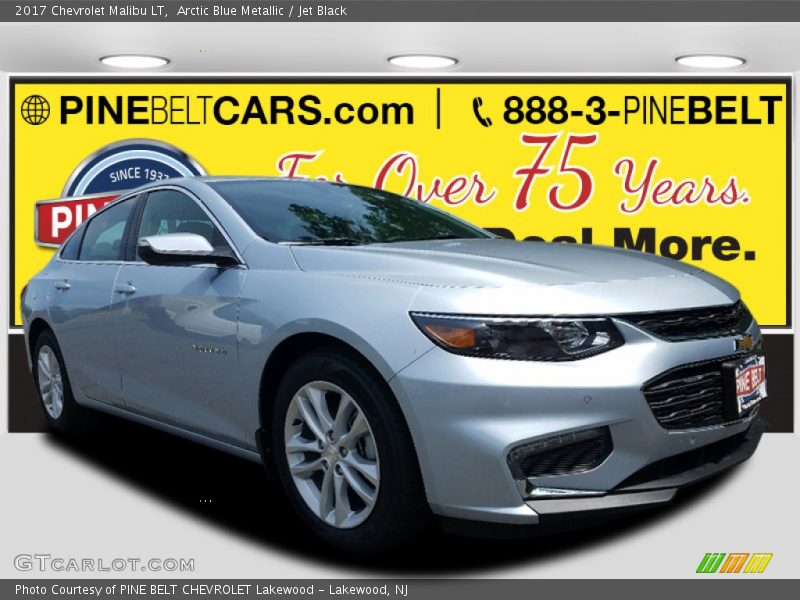 Arctic Blue Metallic / Jet Black 2017 Chevrolet Malibu LT