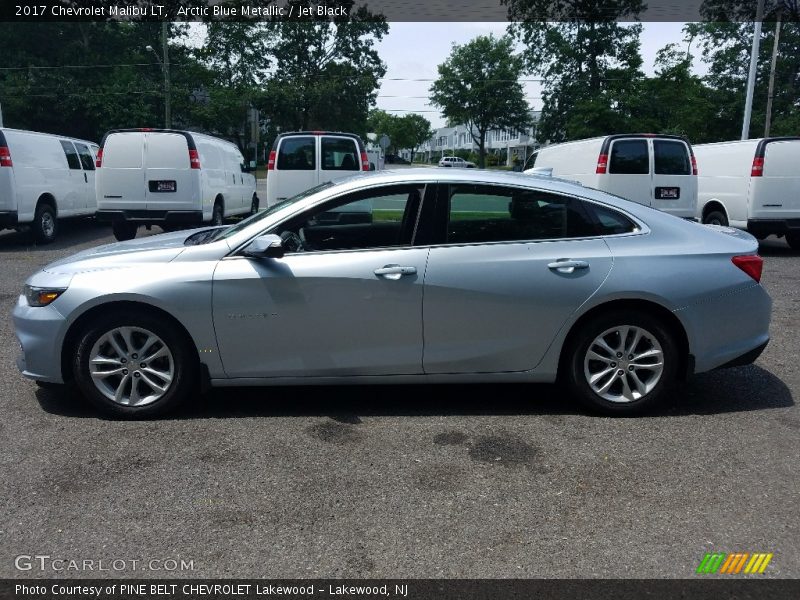 Arctic Blue Metallic / Jet Black 2017 Chevrolet Malibu LT