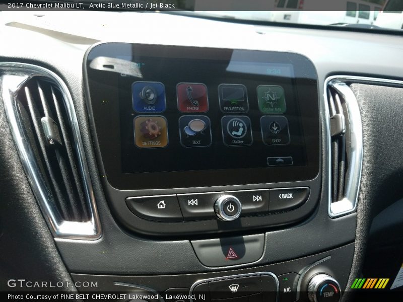 Arctic Blue Metallic / Jet Black 2017 Chevrolet Malibu LT