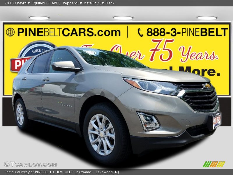 Pepperdust Metallic / Jet Black 2018 Chevrolet Equinox LT AWD