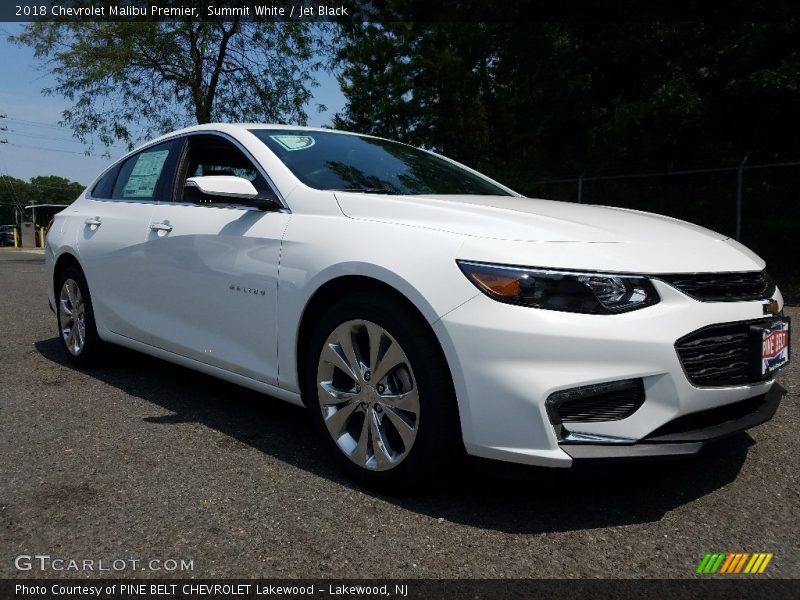 Summit White / Jet Black 2018 Chevrolet Malibu Premier