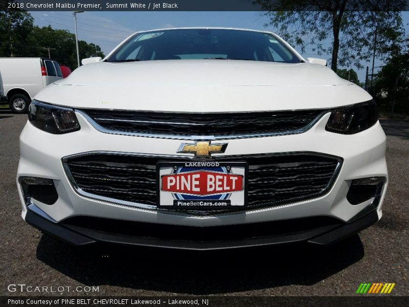 Summit White / Jet Black 2018 Chevrolet Malibu Premier