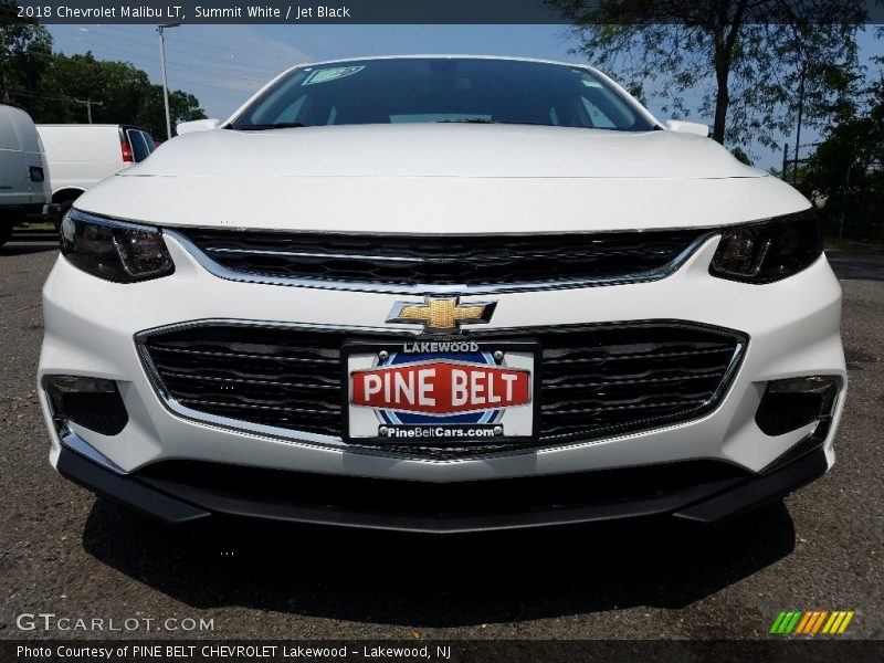 Summit White / Jet Black 2018 Chevrolet Malibu LT