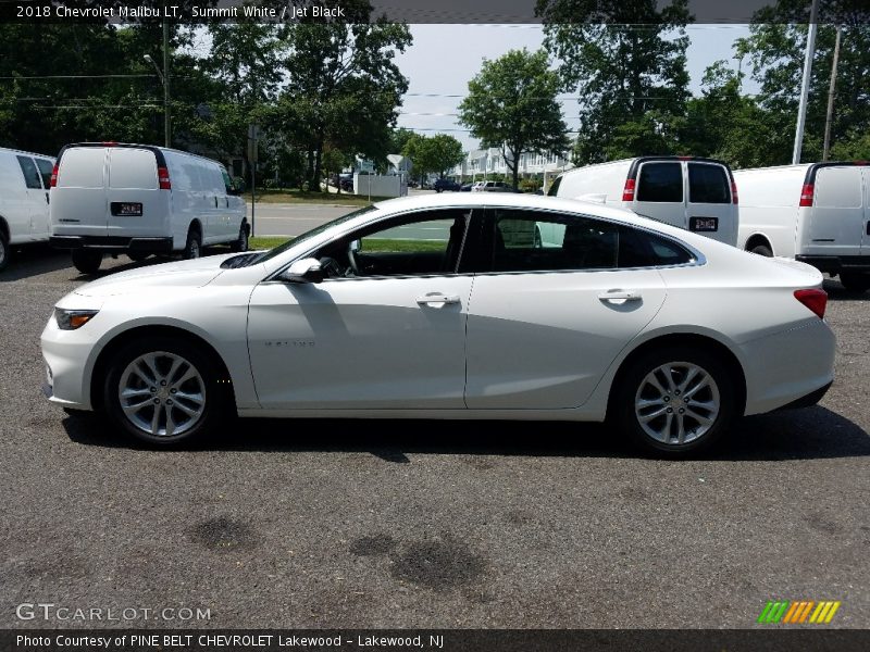 Summit White / Jet Black 2018 Chevrolet Malibu LT