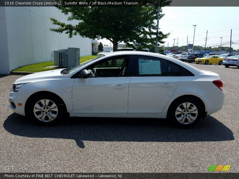 Summit White / Jet Black/Medium Titanium 2016 Chevrolet Cruze Limited LS