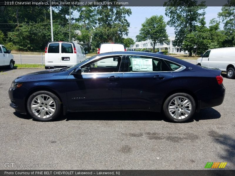 Blue Velvet Metallic / Jet Black/Dark Titanium 2018 Chevrolet Impala LS