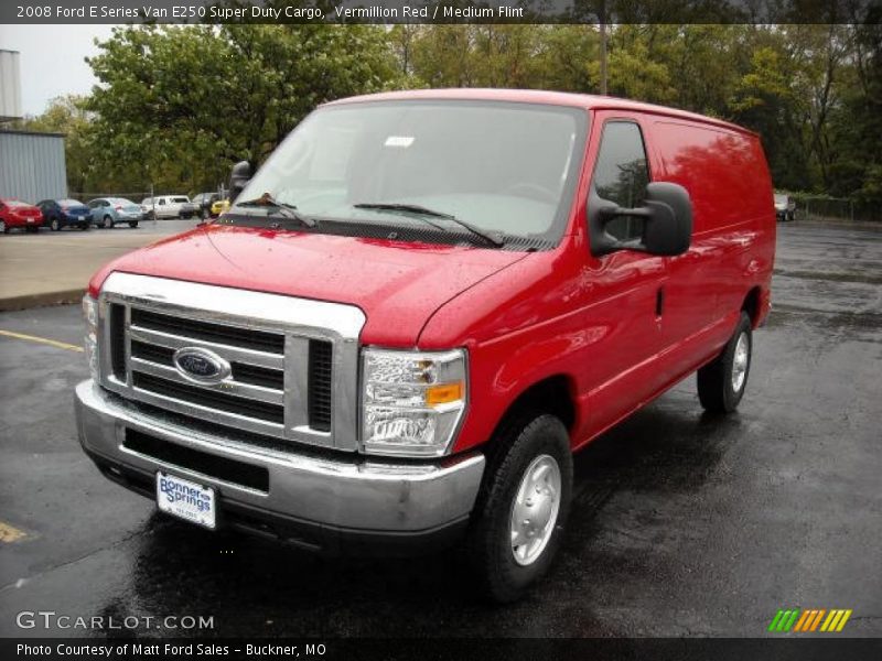 Vermillion Red / Medium Flint 2008 Ford E Series Van E250 Super Duty Cargo