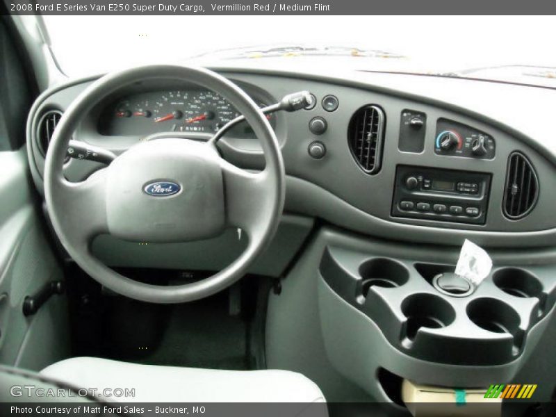 Vermillion Red / Medium Flint 2008 Ford E Series Van E250 Super Duty Cargo