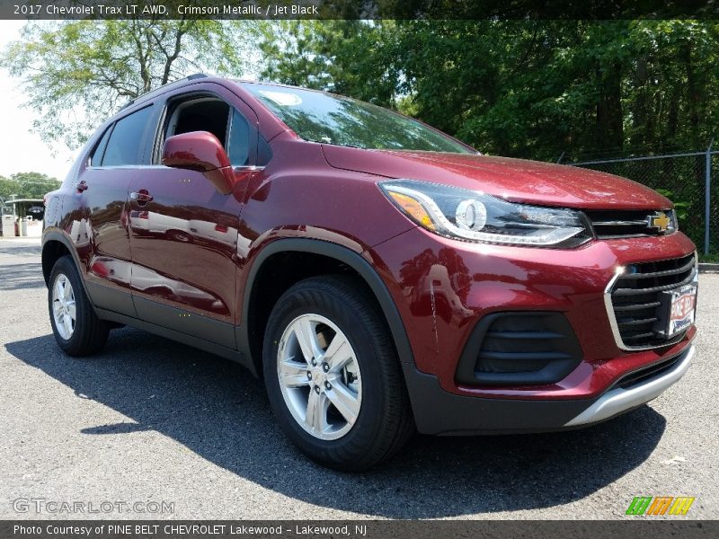 Crimson Metallic / Jet Black 2017 Chevrolet Trax LT AWD