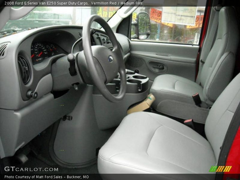 Vermillion Red / Medium Flint 2008 Ford E Series Van E250 Super Duty Cargo
