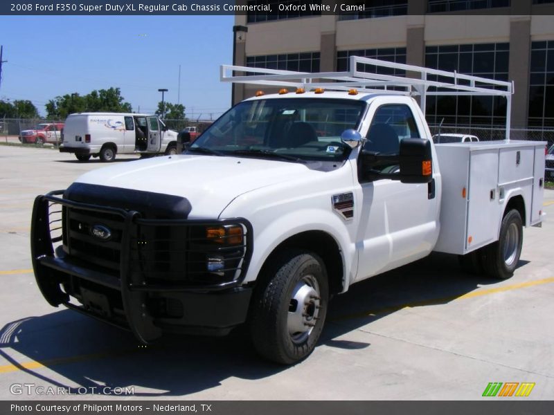 Oxford White / Camel 2008 Ford F350 Super Duty XL Regular Cab Chassis Commercial