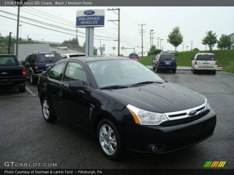 Black / Medium Stone 2008 Ford Focus SES Coupe