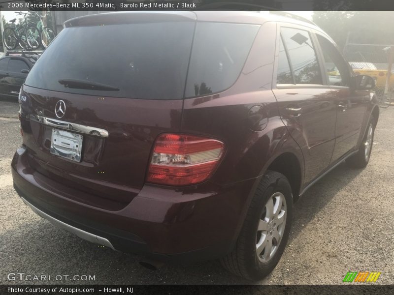 Barolo Red Metallic / Black 2006 Mercedes-Benz ML 350 4Matic