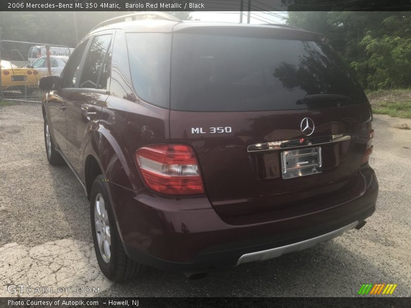 Barolo Red Metallic / Black 2006 Mercedes-Benz ML 350 4Matic