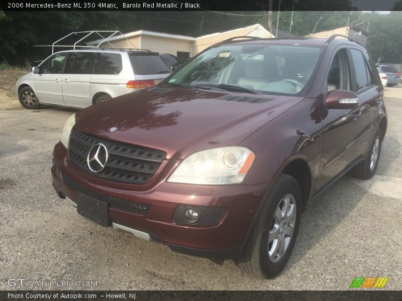 Barolo Red Metallic / Black 2006 Mercedes-Benz ML 350 4Matic