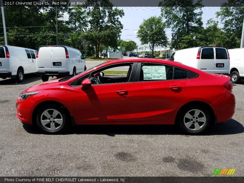 Red Hot / Jet Black 2017 Chevrolet Cruze LS