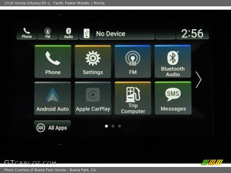 Pacific Pewter Metallic / Mocha 2018 Honda Odyssey EX-L