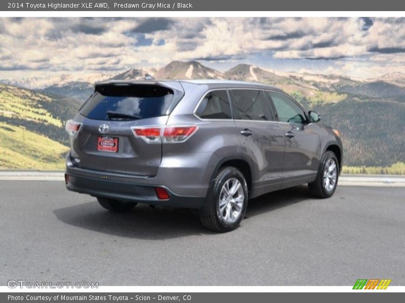 Predawn Gray Mica / Black 2014 Toyota Highlander XLE AWD