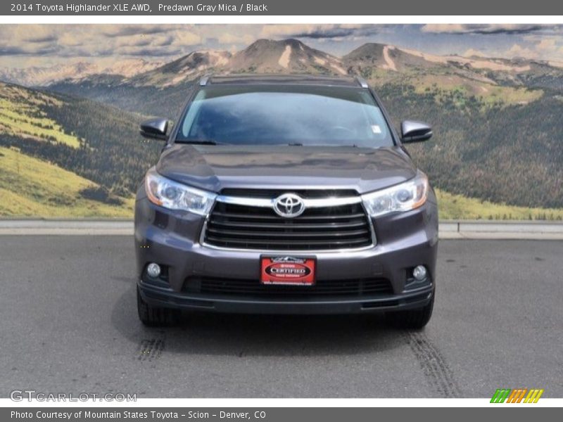 Predawn Gray Mica / Black 2014 Toyota Highlander XLE AWD