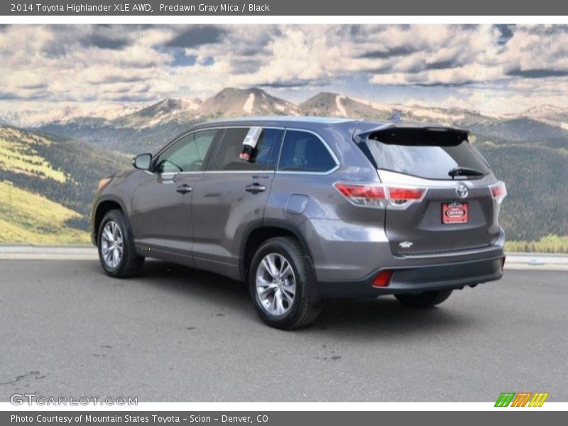 Predawn Gray Mica / Black 2014 Toyota Highlander XLE AWD
