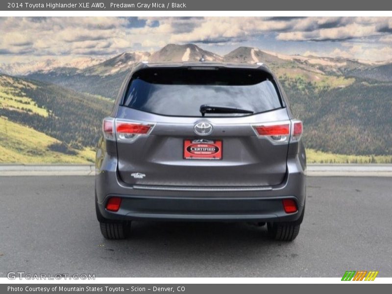 Predawn Gray Mica / Black 2014 Toyota Highlander XLE AWD