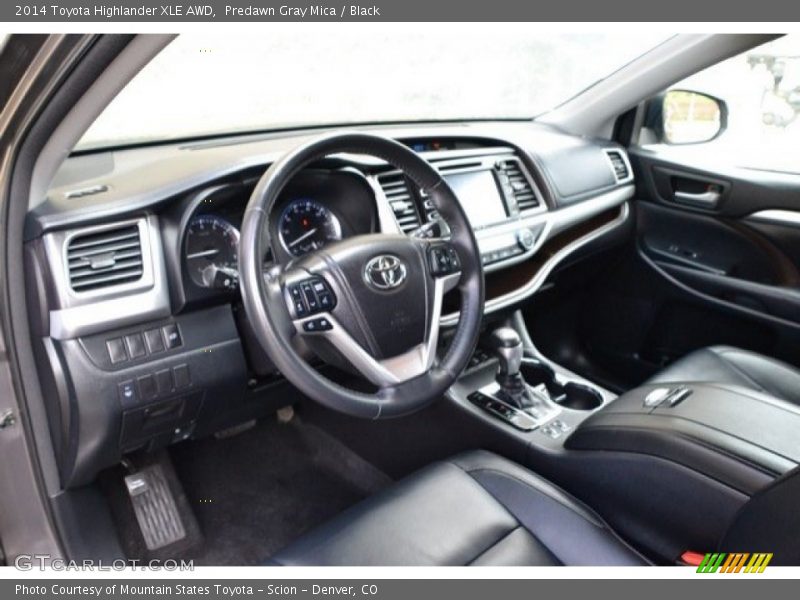 Predawn Gray Mica / Black 2014 Toyota Highlander XLE AWD