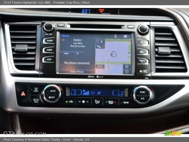 Predawn Gray Mica / Black 2014 Toyota Highlander XLE AWD