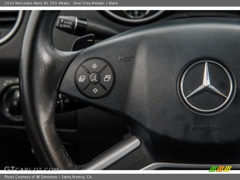 Steel Grey Metallic / Black 2010 Mercedes-Benz ML 350 4Matic