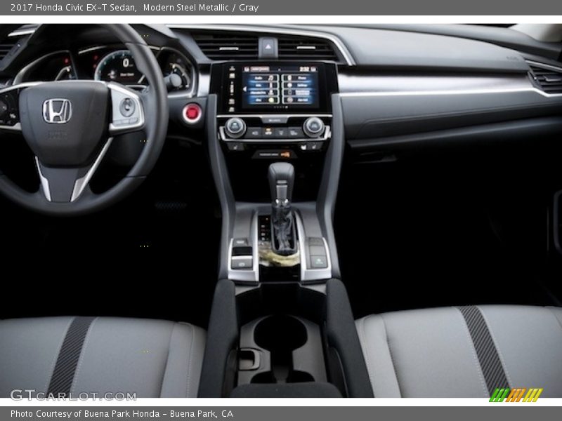 Modern Steel Metallic / Gray 2017 Honda Civic EX-T Sedan