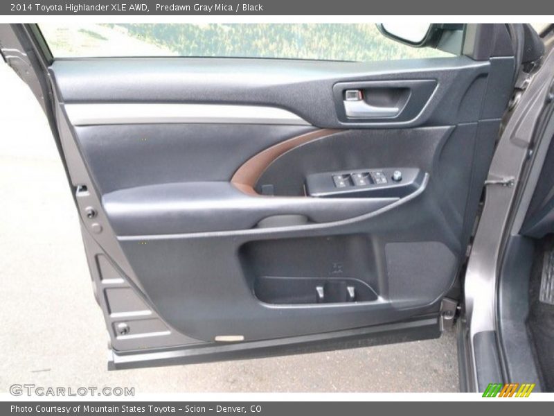 Predawn Gray Mica / Black 2014 Toyota Highlander XLE AWD