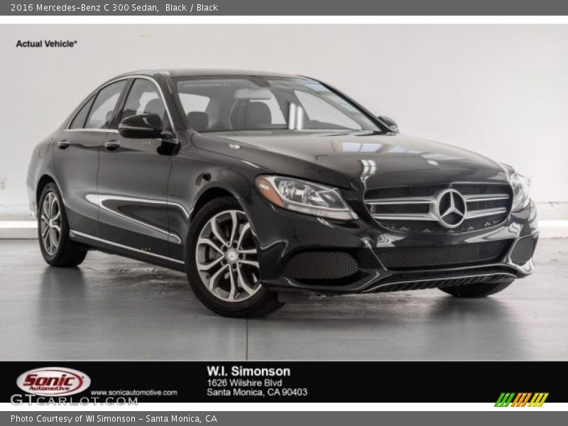 Black / Black 2016 Mercedes-Benz C 300 Sedan