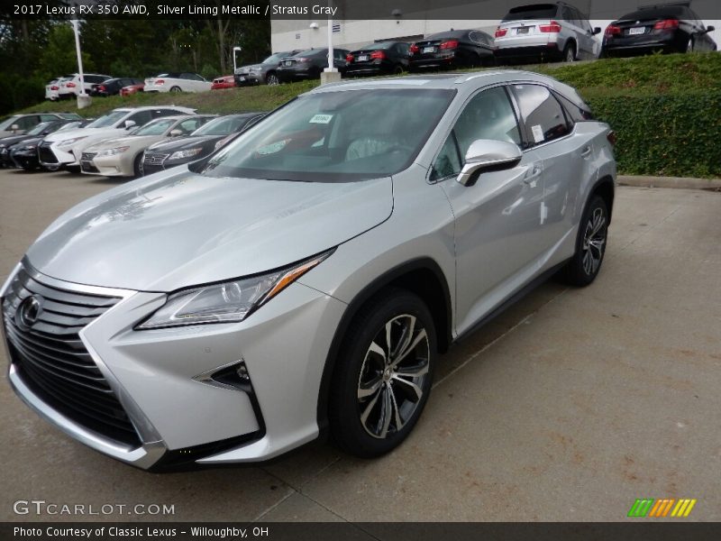 Silver Lining Metallic / Stratus Gray 2017 Lexus RX 350 AWD