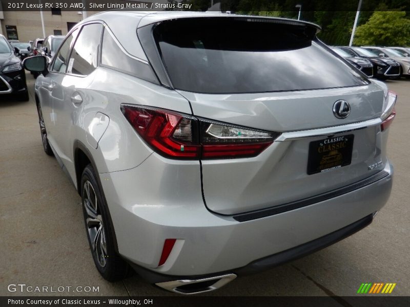 Silver Lining Metallic / Stratus Gray 2017 Lexus RX 350 AWD