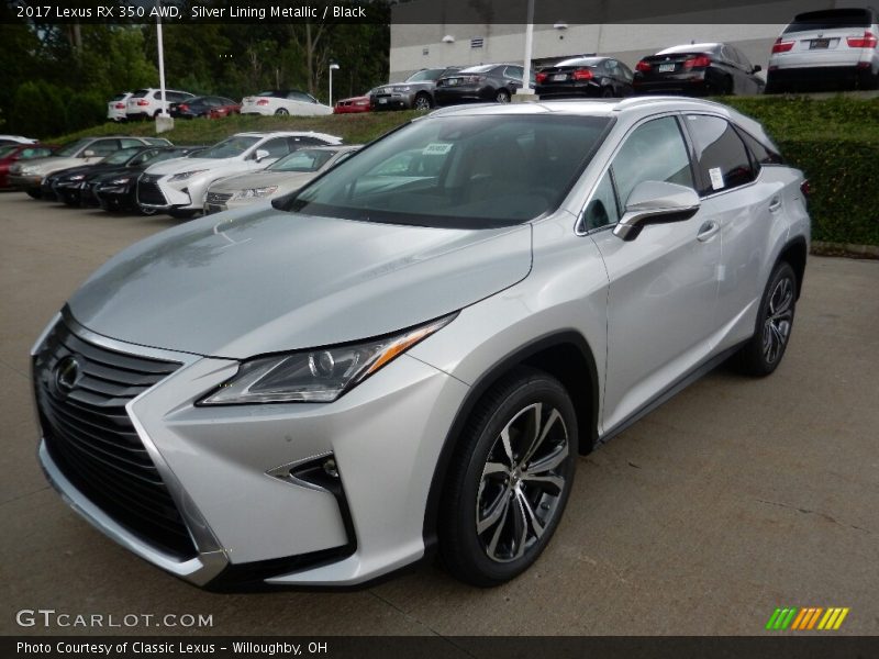 Silver Lining Metallic / Black 2017 Lexus RX 350 AWD