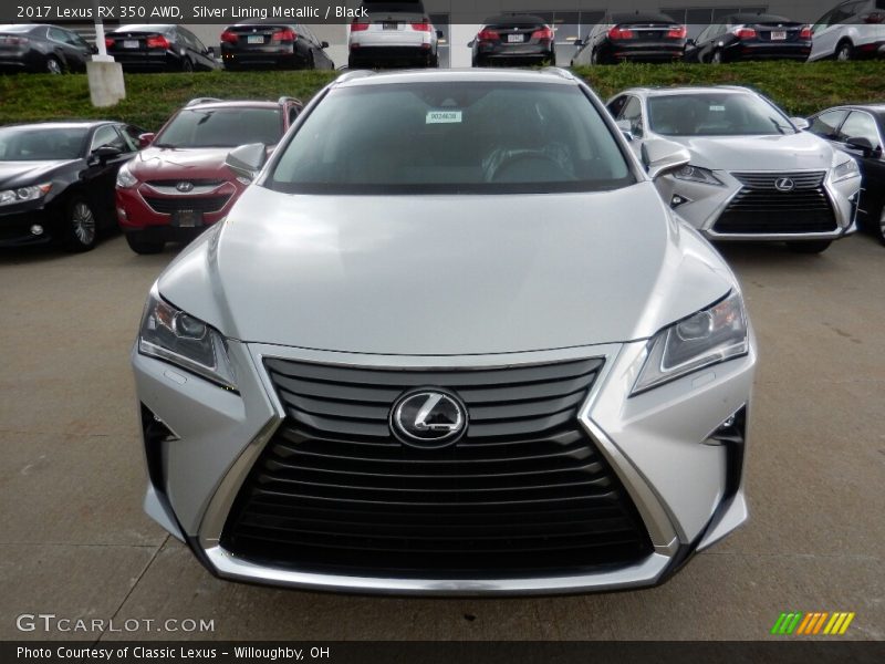 Silver Lining Metallic / Black 2017 Lexus RX 350 AWD