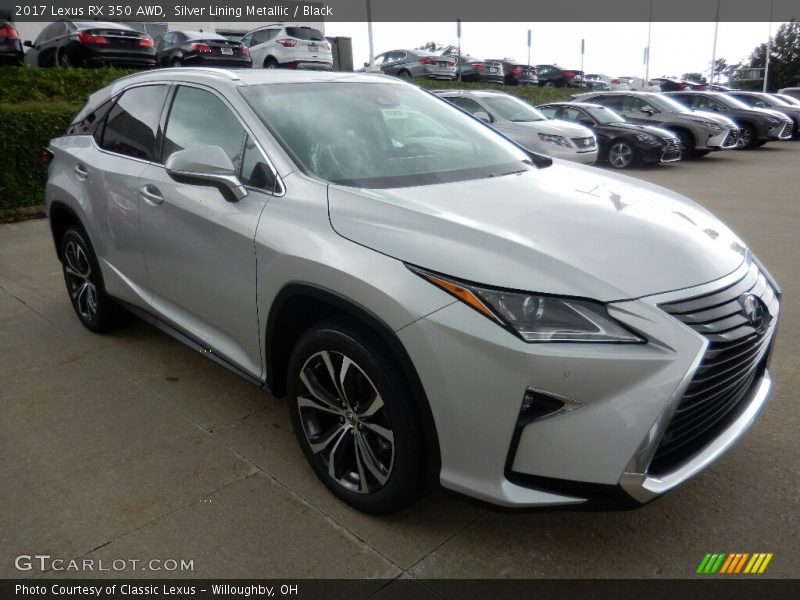 Silver Lining Metallic / Black 2017 Lexus RX 350 AWD