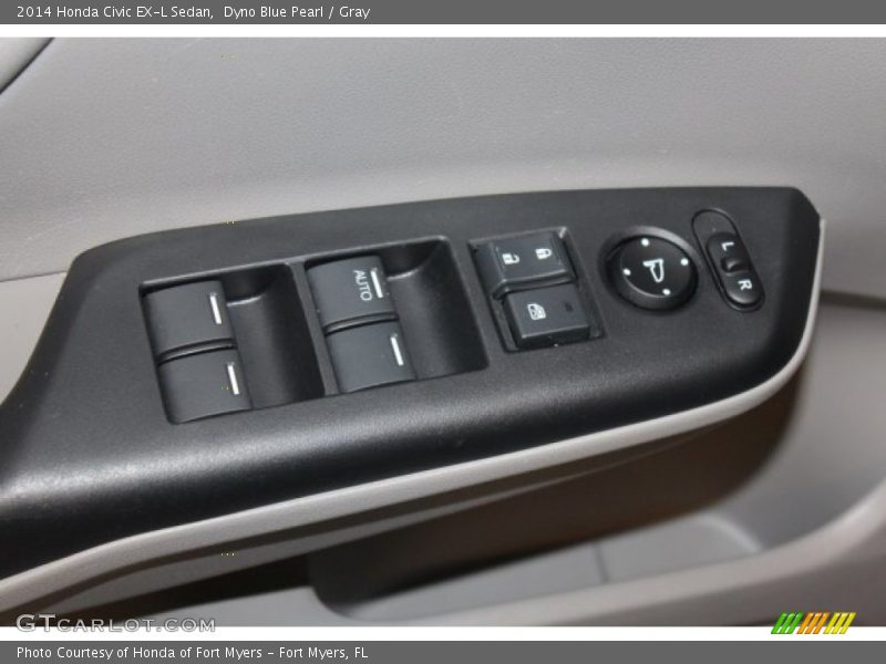 Dyno Blue Pearl / Gray 2014 Honda Civic EX-L Sedan