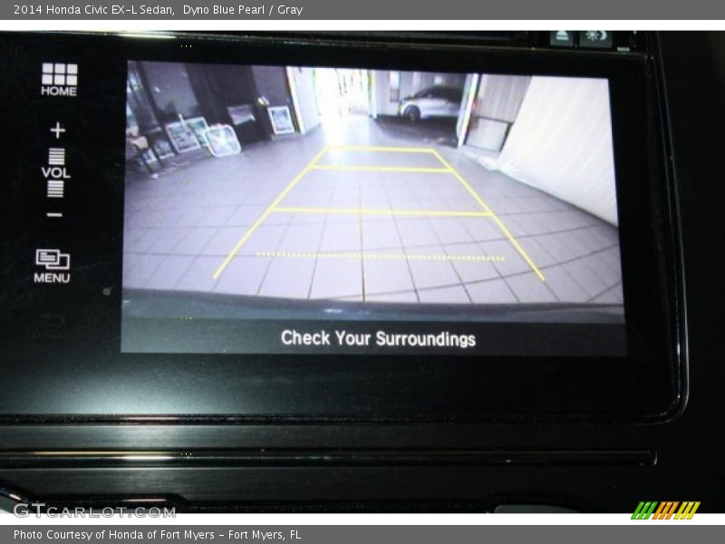 Dyno Blue Pearl / Gray 2014 Honda Civic EX-L Sedan