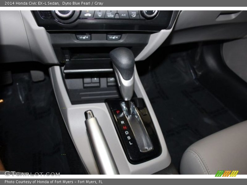 Dyno Blue Pearl / Gray 2014 Honda Civic EX-L Sedan