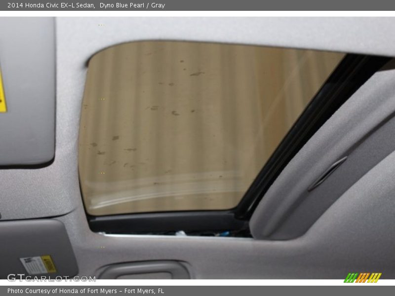 Dyno Blue Pearl / Gray 2014 Honda Civic EX-L Sedan