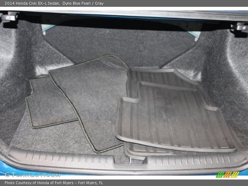 Dyno Blue Pearl / Gray 2014 Honda Civic EX-L Sedan