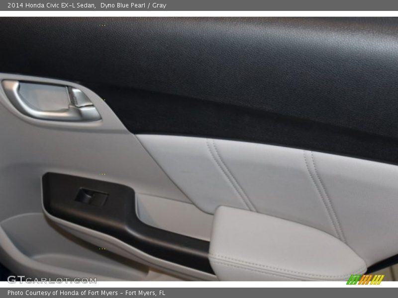 Dyno Blue Pearl / Gray 2014 Honda Civic EX-L Sedan
