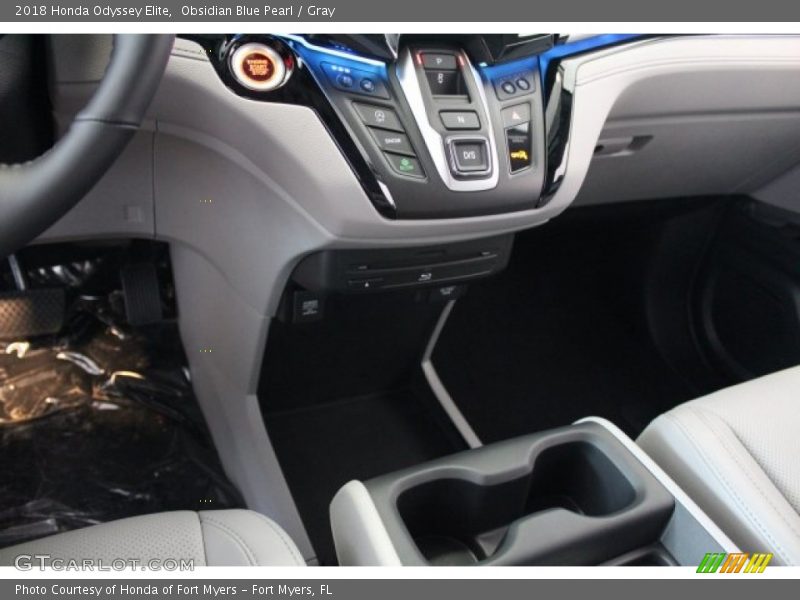 Obsidian Blue Pearl / Gray 2018 Honda Odyssey Elite