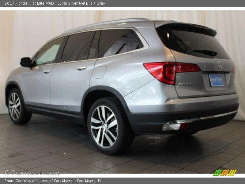 Lunar Silver Metallic / Gray 2017 Honda Pilot Elite AWD