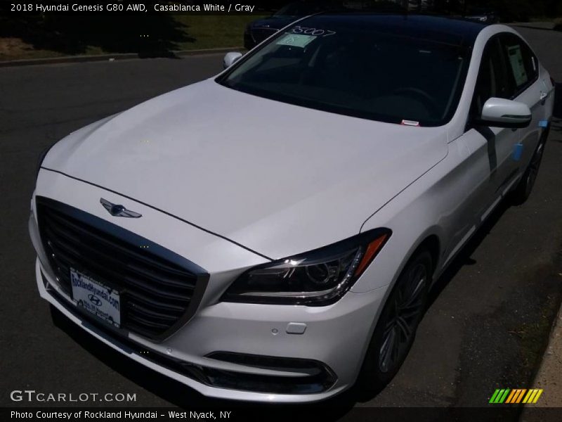Casablanca White / Gray 2018 Hyundai Genesis G80 AWD