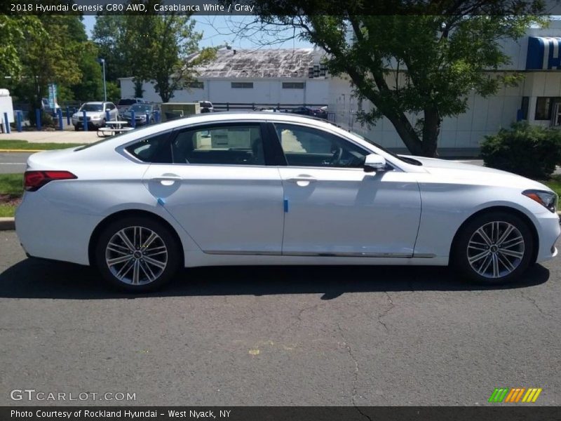 Casablanca White / Gray 2018 Hyundai Genesis G80 AWD