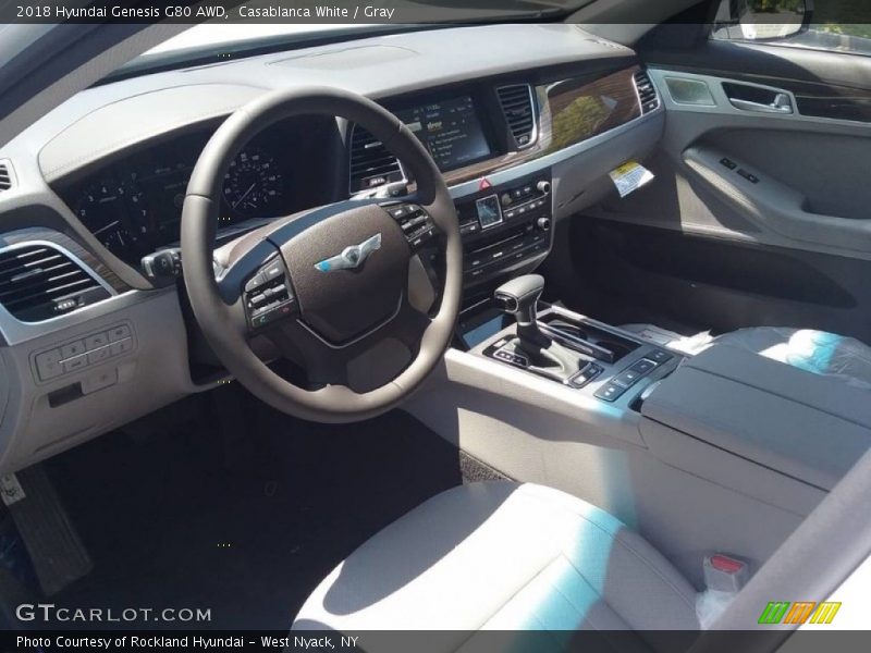 Casablanca White / Gray 2018 Hyundai Genesis G80 AWD