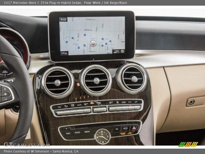 Polar White / Silk Beige/Black 2017 Mercedes-Benz C 350e Plug-in Hybrid Sedan